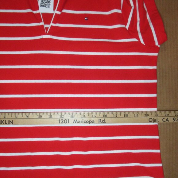 Tommy Hilfiger Red & White Striped Polo Dress | Size XL - Picture 6 of 10